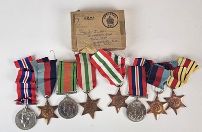 Lot 46 - Two sets of WW2 medals, one in box of issue