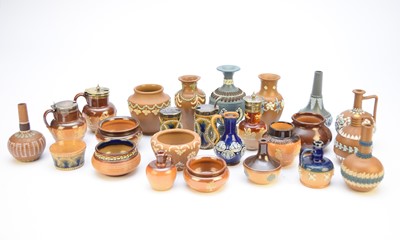 Lot 210 - A collection of Royal Doulton and Doulton Lambeth, predominantly miniatures