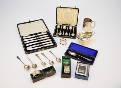 Lot 32 - A collection of silver wares