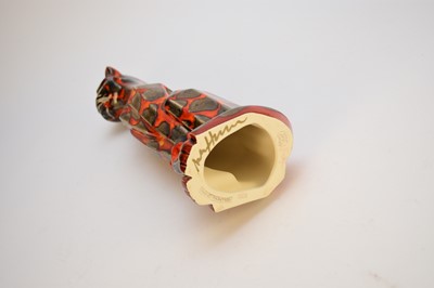 Lot 259 - Anita Harris studio pottery model of a cat, orange/red with grey spots