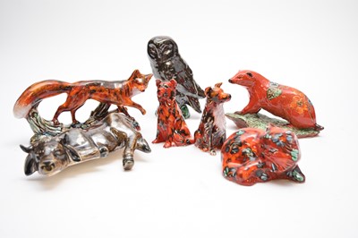 Lot 261 - Seven Anita Harris art pottery models of animals