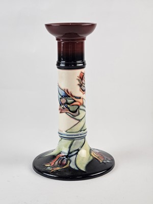Lot Moorcroft 'Red Tulip' candlestick