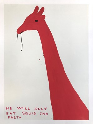 Lot 468 - David Shrigley OBE (b.1968) He Will Only Eat Squid Ink Pasta