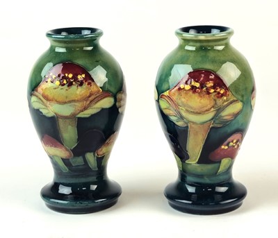 Lot Pair of William Moorcroft 'Claremont' vases
