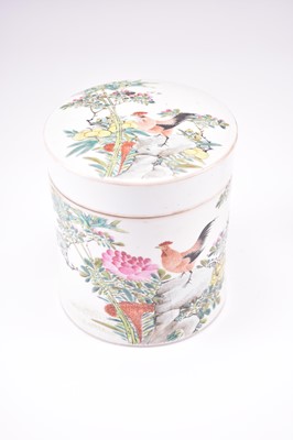 Lot 532 - A Chinese famille rose export porcelain jar and cover and a similar dish, 20th century