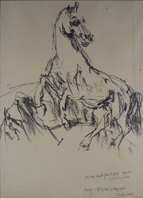 Lot 303 - Oskar Kokoschka (1886-1980) Steigendes Pferd