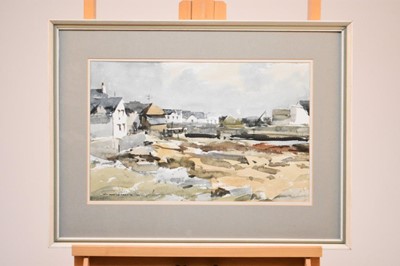 Lot 411 - Edward Wesson RI RSMA (British 1910-1983) Lesconil Harbour, Brittany