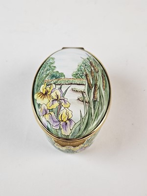 Lot Moorcroft enamel oval trinket box