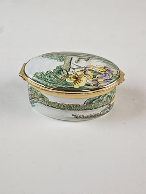 Lot Moorcroft enamel oval trinket box