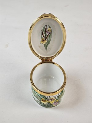 Lot Moorcroft enamel oval trinket box