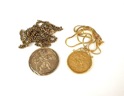 Lot 90 - A Victoria Old head sovereign set pendant