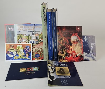 Lot Moorcroft reference books, catalogues and greetings cards.