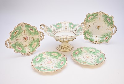 Lot 219 - John and William Ridgway dessert service, circa 1830