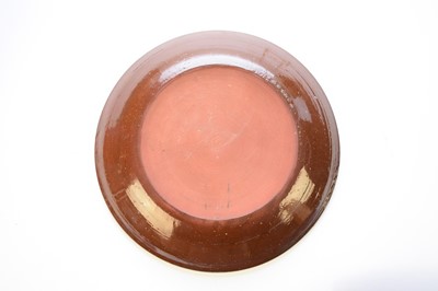 Lot 275 - English slipware studio pottery plate, by repute purchased from the Bernard Leach St. Ives studio