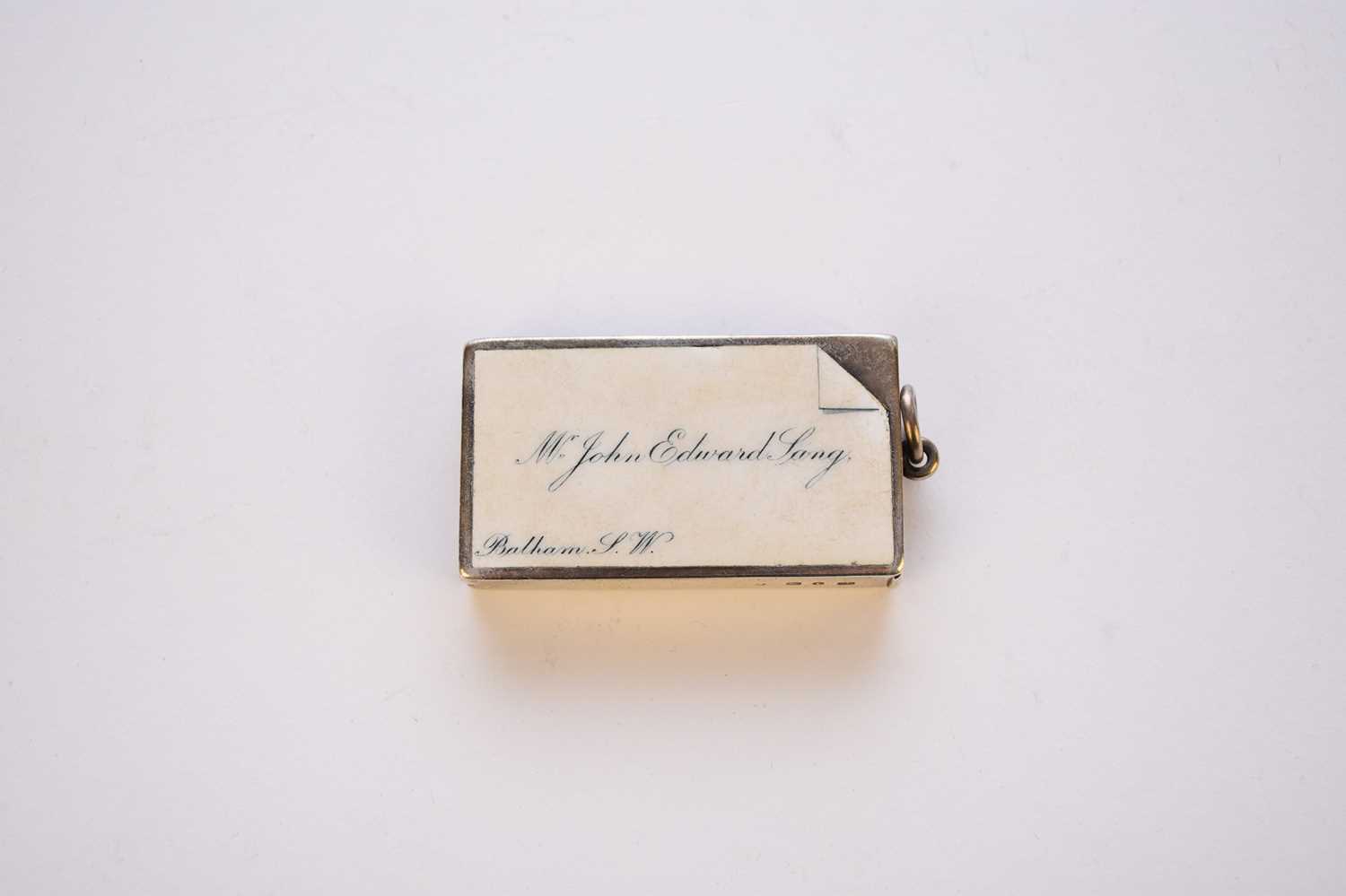 Lot 37 - A Victorian silver and enamel vesta case