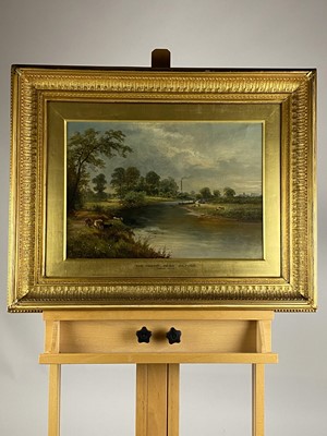 Lot 238 - David Payne (British c.1843/44-1891) Wilford Lane and The Trent nr Welford