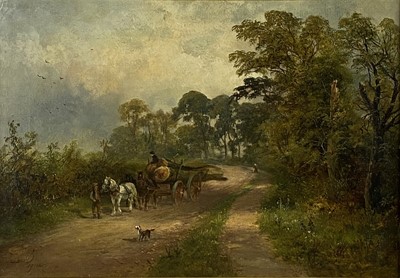 Lot 238 - David Payne (British c.1843/44-1891) Wilford Lane and The Trent nr Welford