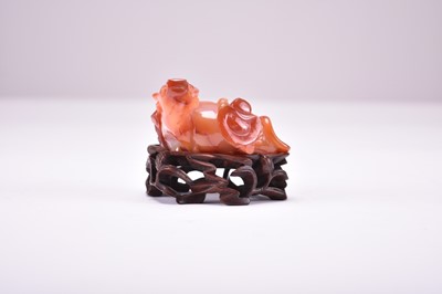 Lot 81 - A Chinese agate figure of a water buffalo, Qing Dynasty