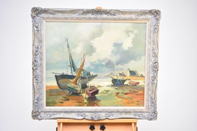 Lot 352 - Lucien Fournet (French 1902-1975) Beached Boats on the Shore