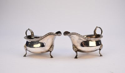 Lot 41 - A pair of silver sauce boats
