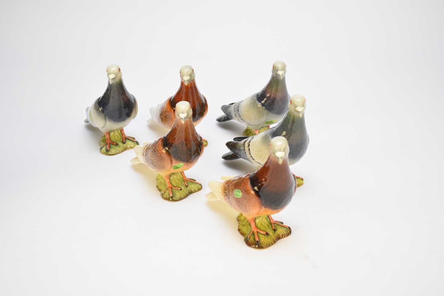 Lot 277 - Six Beswick models of pigeons