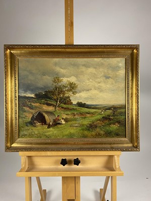 Lot 249 - David Bates (1840-1921) A Gypsy Tent, Brockeridge Common