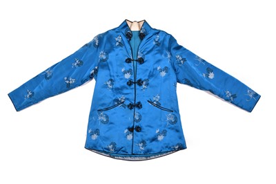 Lot 490 - A Chinese brocaded silk short winter jacket, 20th century