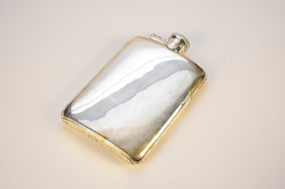 Lot 10 - A silver hip flask
