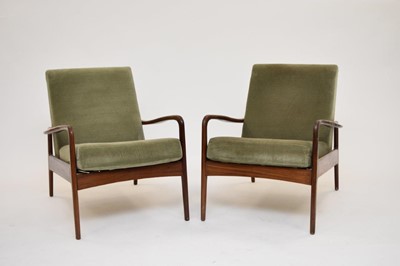 Lot 453 - A pair of Greaves & Thomas mid-century teak armchairs