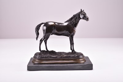 Lot 315 - After Pierre-Jules Mene (French 1810-1879), a bronze model of a standing stallion