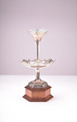 Lot 4 - An Edwardian silver centrepiece with base