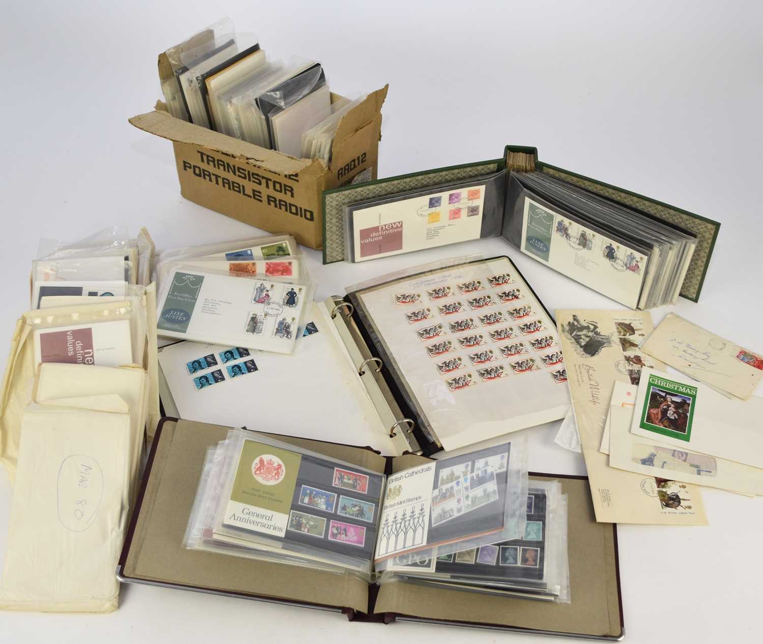 Lot 138 - Two large cartons containing a massive accumulation of covers, stamps, FDCs etc.