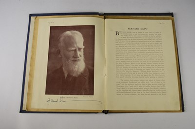 Lot 1046 - SHAW, George Bernard (1856-1950), playwright and author. Signature on printed portrait