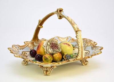 Lot 46 - A rare H&R Daniel fruit and flower basket, circa 1825-30