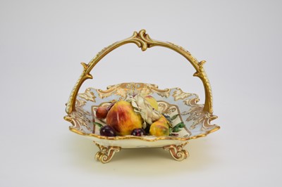Lot 46 - A rare H&R Daniel fruit and flower basket, circa 1825-30