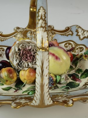 Lot 46 - A rare H&R Daniel fruit and flower basket, circa 1825-30