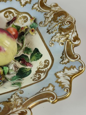 Lot 46 - A rare H&R Daniel fruit and flower basket, circa 1825-30