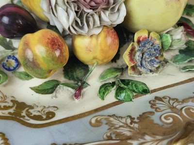 Lot 46 - A rare H&R Daniel fruit and flower basket, circa 1825-30