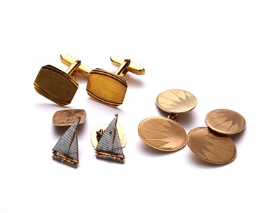 Lot 86 - Three pairs of cufflinks