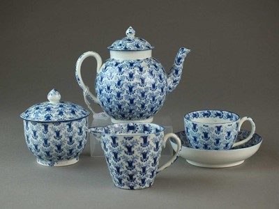 Lot 132 - A Rogers pearlware toy tea service, circa 1815-20