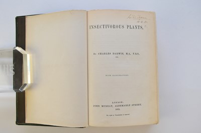 Lot 1000 - DARWIN, Charles, Insectivorous Plants.  1st edition, 1875