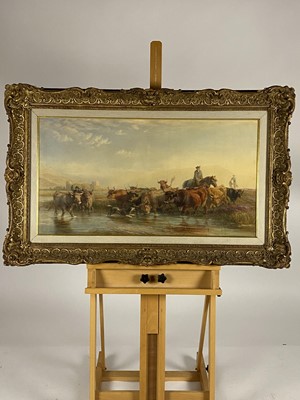 Lot 242 - Henry Brittan Willis (British 1810-1884), Highland Cattle Watering