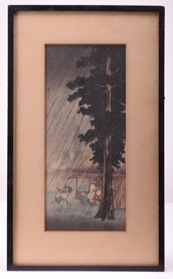 Lot 121 - A set of seven Japanese block prints with two other similar