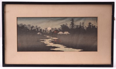 Lot 121 - A set of seven Japanese block prints with two other similar