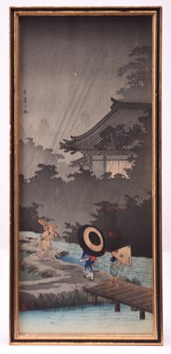 Lot 121 - A set of seven Japanese block prints with two other similar