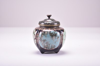 Lot 632 - A Japanese cloisonne vase and cover, Meiji era