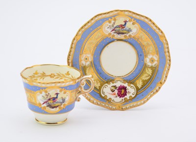 Lot 107 - H&R Daniel 'First Gadroon' coffee cup and saucer, circa 1826-28