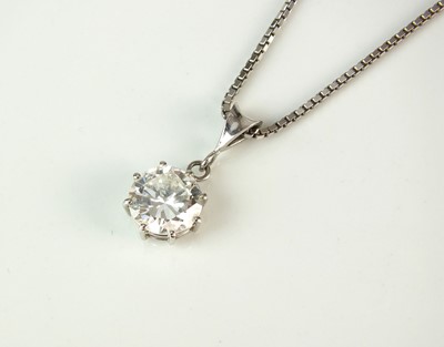 Lot 27 - A diamond pendant on chain