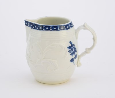 Lot 197 - An early Caughley sparrow beak barrel milk jug, circa 1777-82