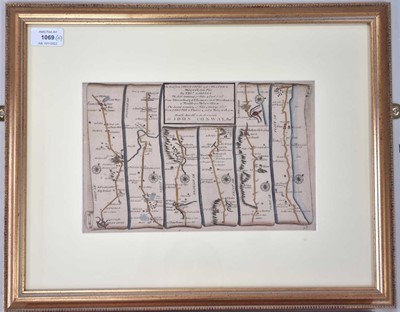 Lot 1062 - GARDNER, Thomas, 3 strip maps, including The Roads from Shrewsbury and Chester to Holywell